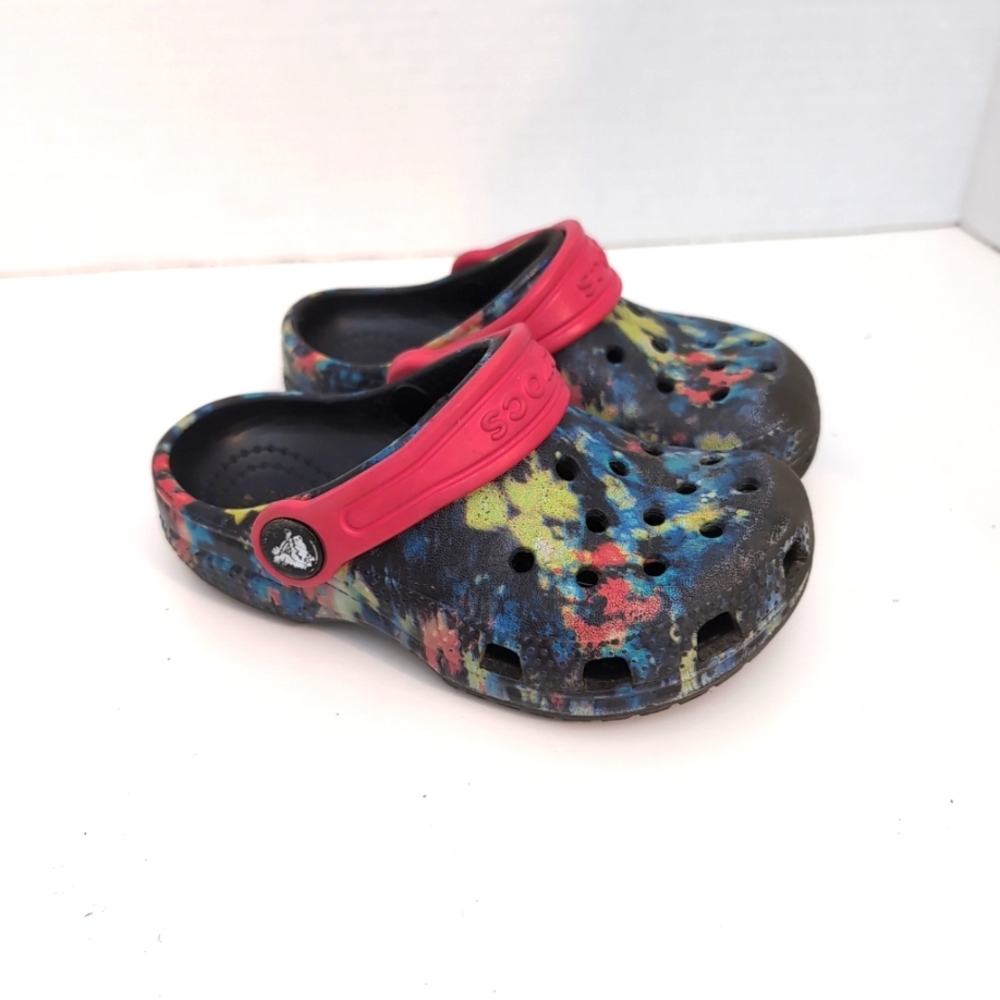 CROCS Classic Tie-Dye Graphic Clogs Little Kids Size 8‎